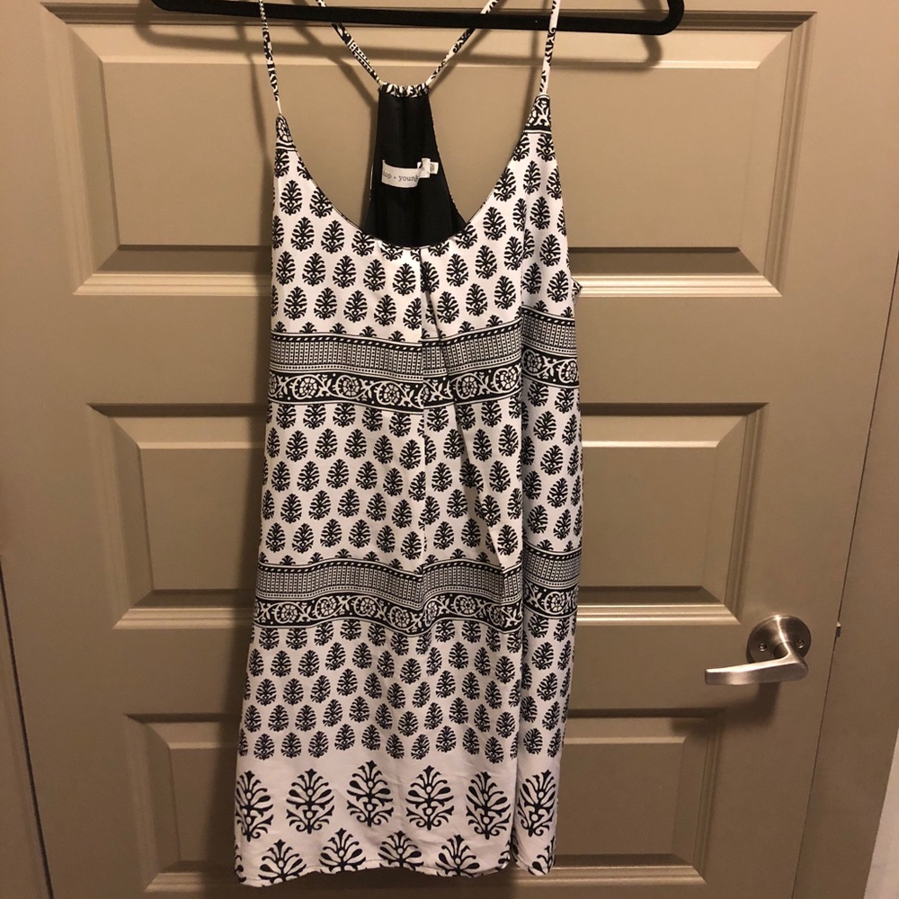 Black and white printed dress